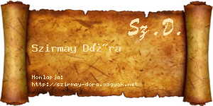 Szirmay Dóra névjegykártya