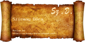 Szirmay Dóra névjegykártya